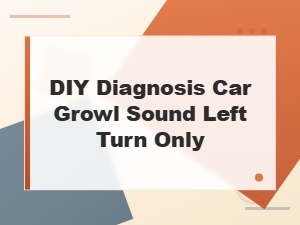 Diy Diagnosis Car Growl Sound Left Turn Only